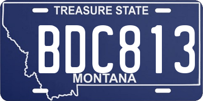 MT license plate BDC813