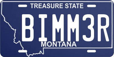 MT license plate BIMM3R