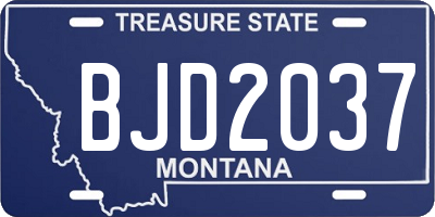 MT license plate BJD2037