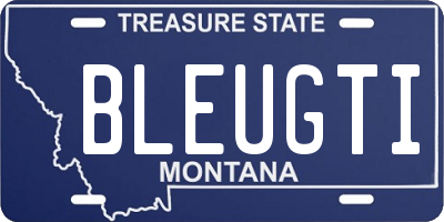 MT license plate BLEUGTI