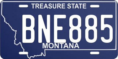 MT license plate BNE885