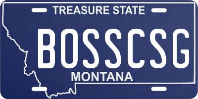 MT license plate BOSSCSG