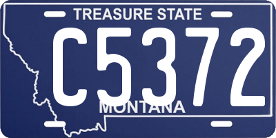 MT license plate C5372