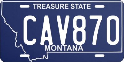 MT license plate CAV870