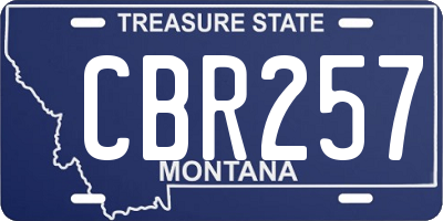 MT license plate CBR257