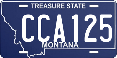 MT license plate CCA125