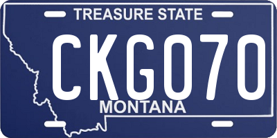 MT license plate CKG070