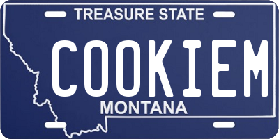 MT license plate COOKIEM