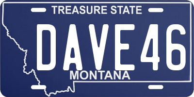 MT license plate DAVE46