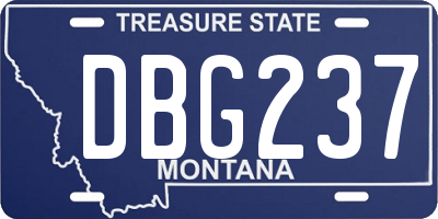 MT license plate DBG237