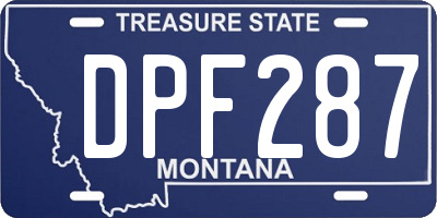 MT license plate DPF287