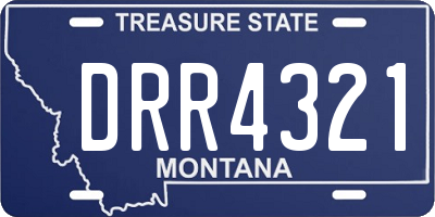 MT license plate DRR4321