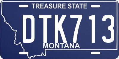 MT license plate DTK713