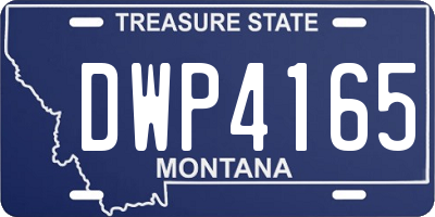 MT license plate DWP4165