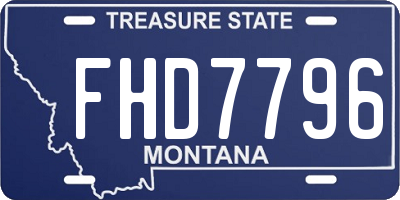 MT license plate FHD7796