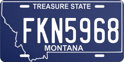 MT license plate FKN5968