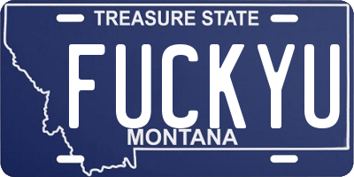 MT license plate FUCKYU