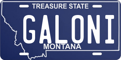 MT license plate GALONI