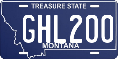 MT license plate GHL200