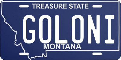 MT license plate GOLONI