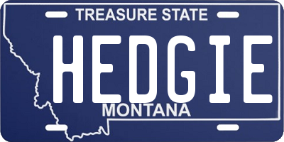 MT license plate HEDGIE