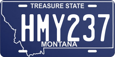 MT license plate HMY237