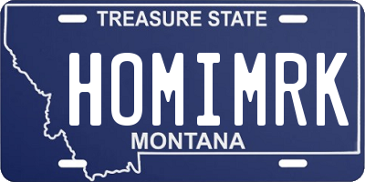 MT license plate HOMIMRK
