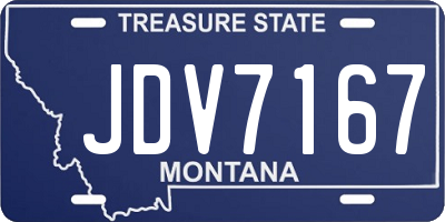 MT license plate JDV7167