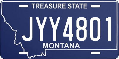 MT license plate JYY4801