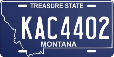 MT license plate KAC4402