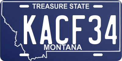 MT license plate KACF34