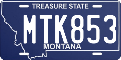 MT license plate MTK853