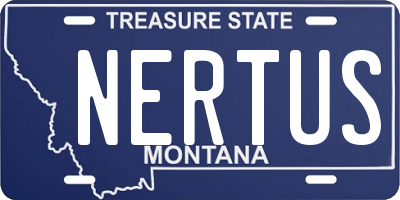 MT license plate NERTUS