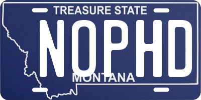 MT license plate NOPHD