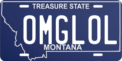 MT license plate OMGLOL