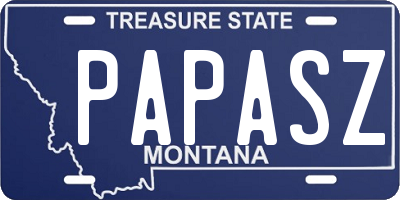 MT license plate PAPASZ