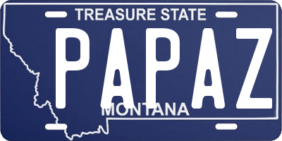 MT license plate PAPAZ