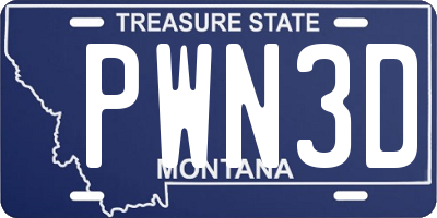 MT license plate PWN3D