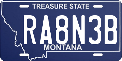 MT license plate RA8N3B