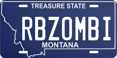 MT license plate RBZOMBI