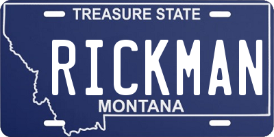 MT license plate RICKMAN