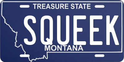 MT license plate SQUEEK