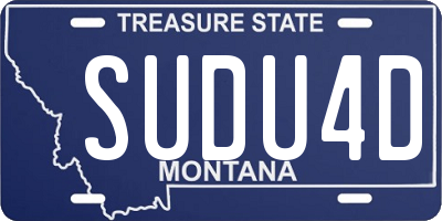 MT license plate SUDU4D