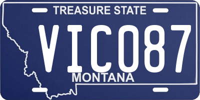 MT license plate VIC087
