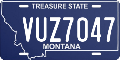 MT license plate VUZ7047