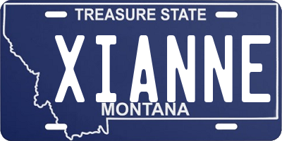 MT license plate XIANNE