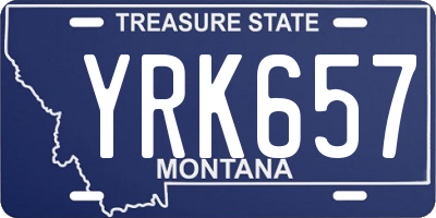 MT license plate YRK657