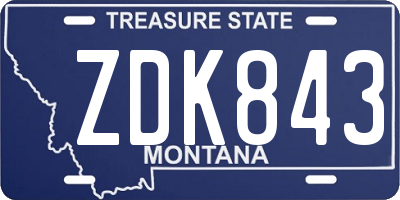 MT license plate ZDK843