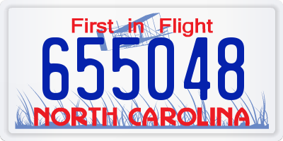 NC license plate 655048