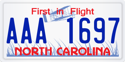 NC license plate AAA1697
